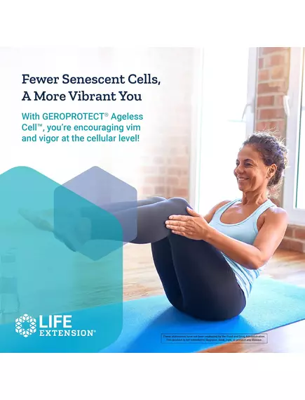 Life Extension GeroProtect Ageless Cell / Клітинне омолодження та енергія 30 капсул, фото 6 від магазину біодобавок nutrido.shop