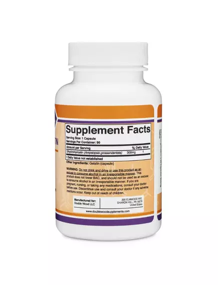 Double Wood Dihydromyricetin DHM / Дигідромирицетин (ДГМ) для полегшення похмілля 300 мг 90 капсул, фото 3 від магазину біодобавок nutrido.shop