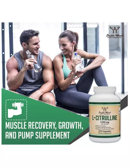 DOUBLE WOOD L-CITRULLINE / Л ЦИТРУЛІН АМІНОКИСЛОТА 210 КАПСУЛ, фото 3 від магазину біодобавок nutrido.shop