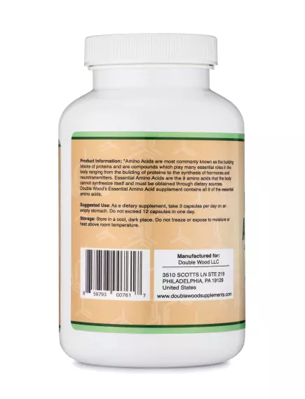Double Wood Essential Amino Acids / Незаменимые аминокислоты 225 капсул, фото 3 купить в магазине биодобавок nutrido.shop Double Wood Essential Amino Acids / Незаменимые аминокислоты 225 капсул, фото 3 в магазине биодобавок nutrido.shop