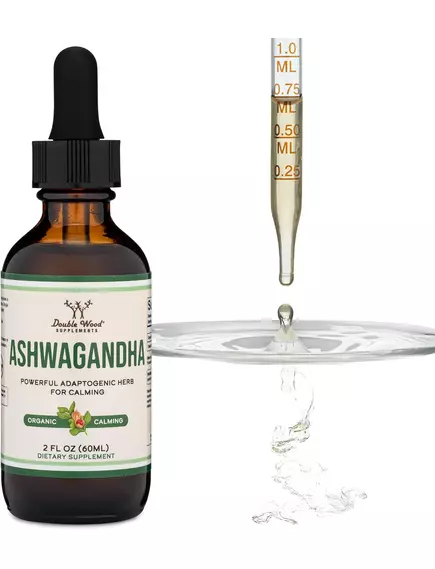 Double Wood Ashwagandha / Ашваганда підтримка при стресі 60 мл, фото 5 від магазину біодобавок nutrido.shop