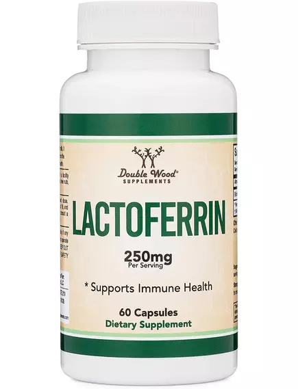 Double Wood Lactoferrin / Лактоферрин Поддержка иммунитета 60 капсул, фото 4 в магазине биодобавок nutrido.shop