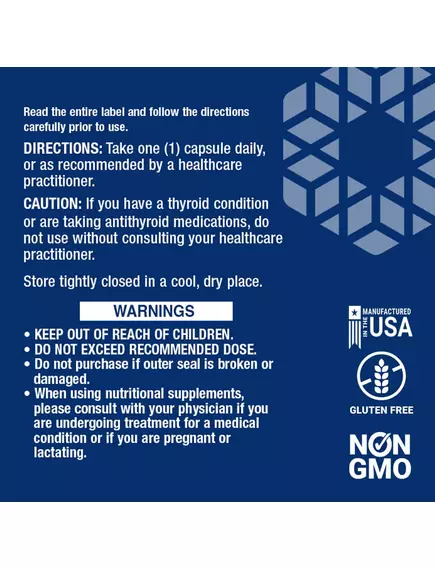 LIFE EXTENSION SEA-IODINE / МОРСЬКИЙ ЙОД 1000 МКГ 60 КАПСУЛ, фото 3 від магазину біодобавок nutrido.shop