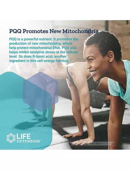 LIFE EXTENSION MITOCHONDRIAL ENERGY OPTIMIZER WITH PQQ / ОПТИМІЗАТОР ЕНЕРГІЇ З PQQ 120 КАПСУЛ, фото 5 від магазину біодобавок nutrido.shop