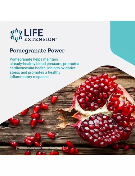 Life Extension Pomegranate Complete / Екстракт квіток граната 30 капсул, фото 5 від магазину біодобавок nutrido.shop