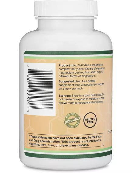 Double Wood Magnesium Complex (MAG-8) / Магній комплекс 8 форм 180 капсул, фото 4 в магазине биодобавок nutrido.shop
