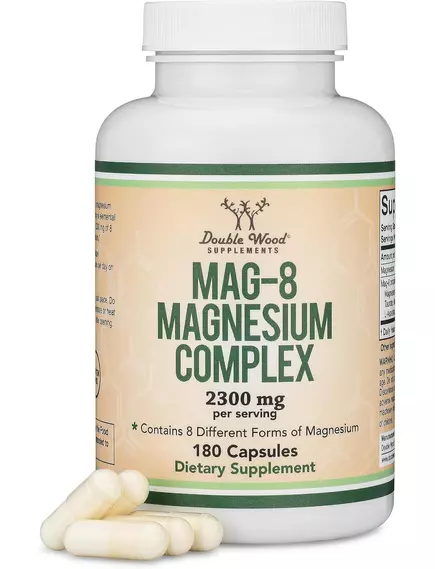 Double Wood Magnesium Complex (MAG-8) / Магній комплекс 8 форм 180 капсул, фото 5 в магазине биодобавок nutrido.shop
