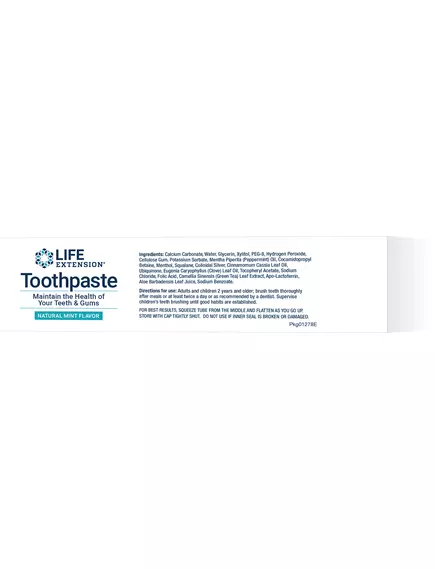 LIFE EXTENSION TOOTHPASTE MINT / ЗУБНА ПАСТА ЗІ СМАКОМ М'ЯТИ 113,4 Г, фото 4 від магазину біодобавок nutrido.shop