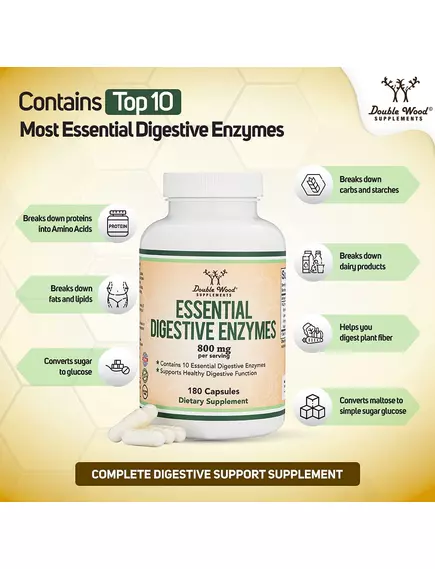 DOUBLE WOOD DIGESTIVE ENZYMES / ТРАВНІ ФЕРМЕНТИ 180 КАПСУЛ, фото 4 в магазині біодобавок nutrido.shop DOUBLE WOOD DIGESTIVE ENZYMES / ТРАВНІ ФЕРМЕНТИ 180 КАПСУЛ, фото 4 від магазину біодобавок nutrido.shop