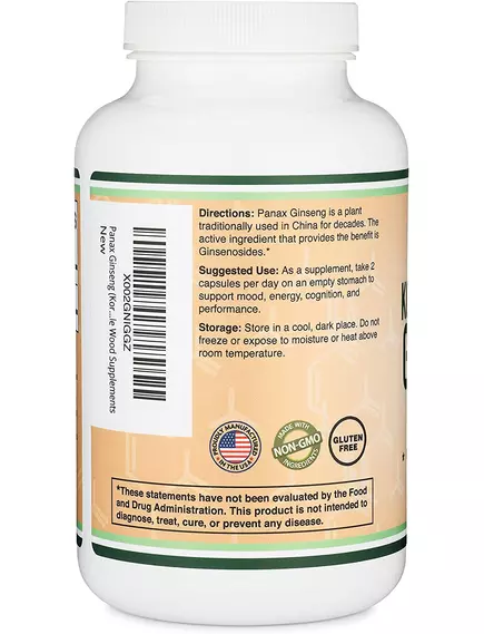 Double Wood Korean Panax Ginseng / Корейский женьшень адаптоген 240 капсул, фото 2 в магазине биодобавок nutrido.shop