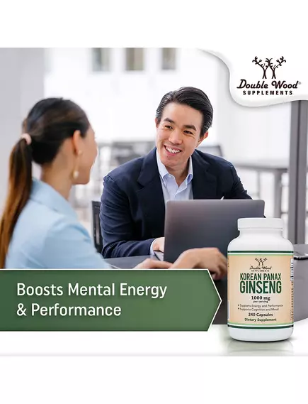 Double Wood Korean Panax Ginseng / Корейский женьшень адаптоген 240 капсул, фото 6 в магазине биодобавок nutrido.shop