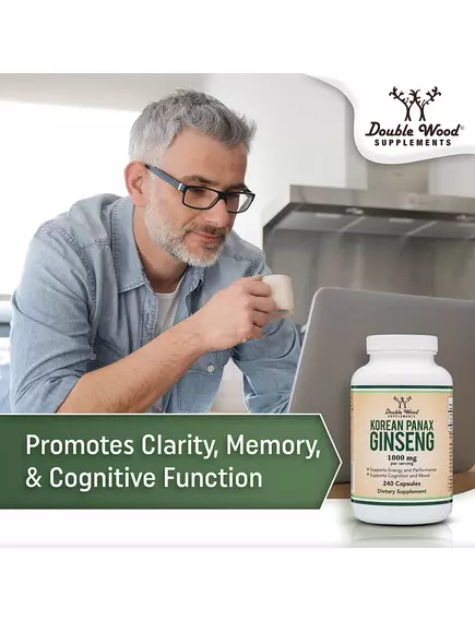 Double Wood Korean Panax Ginseng / Корейский женьшень адаптоген 240 капсул, фото 7 в магазине биодобавок nutrido.shop