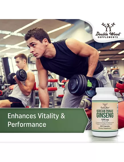 Double Wood Korean Panax Ginseng / Корейский женьшень адаптоген 240 капсул, фото 8 в магазине биодобавок nutrido.shop