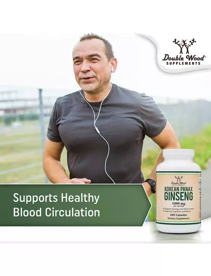 Double Wood Korean Panax Ginseng / Корейский женьшень адаптоген 240 капсул, фото 9 в магазине биодобавок nutrido.shop