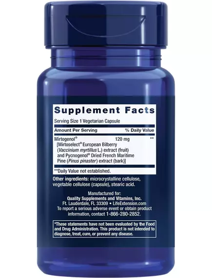 Life Extension Eye Pressure Support with Mirtogenol / Підтримка очного тиску 30 капсул, фото 2 від магазину біодобавок nutrido.shop