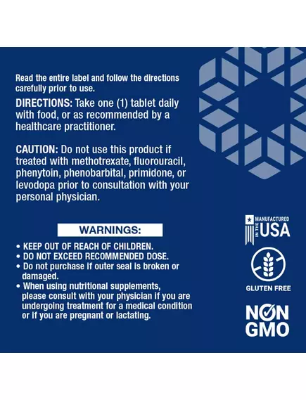 Life Extension High Potency Optimized Folate / Метилфолат 5-MTHF Витамин Б9 8,5 мг 30 таблеток, фото 3 в магазине биодобавок nutrido.shop