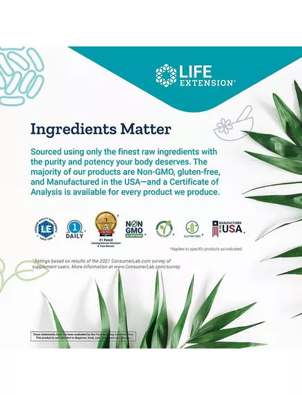 Life Extension High Potency Optimized Folate / Метилфолат 5-MTHF Витамин Б9 8,5 мг 30 таблеток, фото 8 в магазине биодобавок nutrido.shop