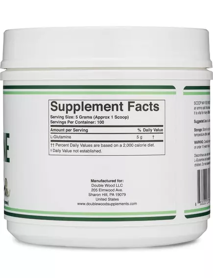 Double Wood L-Glutamine / L-глутамін порошок 500 г, фото 3 в магазине биодобавок nutrido.shop