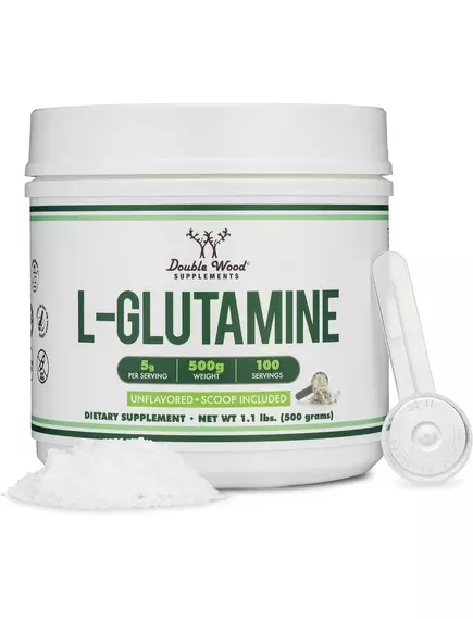Double Wood L-Glutamine / L-глутамін порошок 500 г, фото 6 в магазине биодобавок nutrido.shop