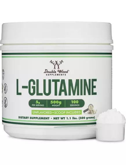 Double Wood L-Glutamine / L-глутамін порошок 500 г, фото 7 в магазине биодобавок nutrido.shop