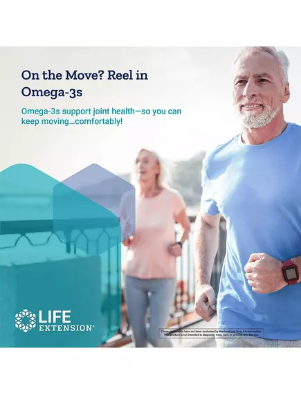 LIFE EXTENSION MEGA EPA/DHA / ОМЕГА 3 МЕГА ЕПК/ДГК ІЗ АНЧОУСІВ 120 КАПСУЛ, фото 4 від магазину біодобавок nutrido.shop