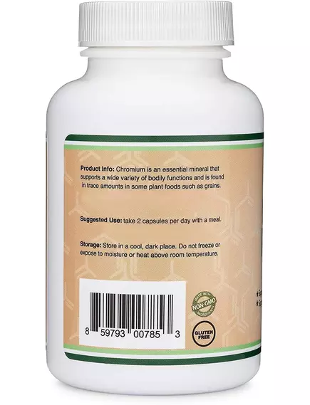 Double Wood Chromium Picolinate / Хром піколінат 300 капсул, фото 4 від магазину біодобавок nutrido.shop