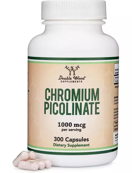 Double Wood Chromium Picolinate / Хром піколінат 300 капсул, фото 5 від магазину біодобавок nutrido.shop