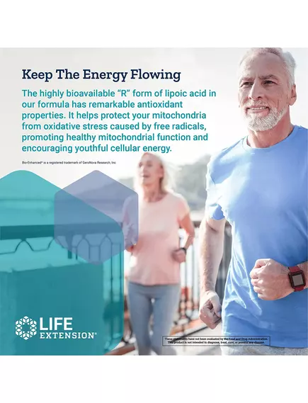 LIFE EXTENSION SUPER R-LIPOIC ACID / СУПЕР R-ЛІПОЄВА КИСЛОТА 240 МГ 60 КАПСУЛ, фото 5 від магазину біодобавок nutrido.shop