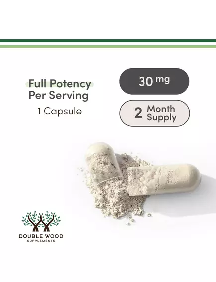 Double Wood L-Ergothioneine / L-ерготионеїн підтримка здорового старіння 30 мг 60 капсул, фото 3 в магазине биодобавок nutrido.shop