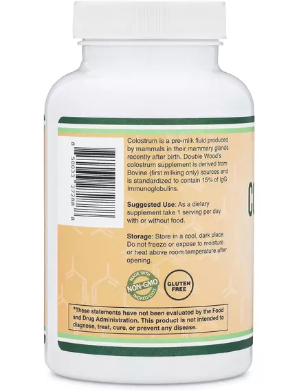 Double Wood Colostrum / Колострум молозиво 120 капсул, фото 4 в магазине биодобавок nutrido.shop
