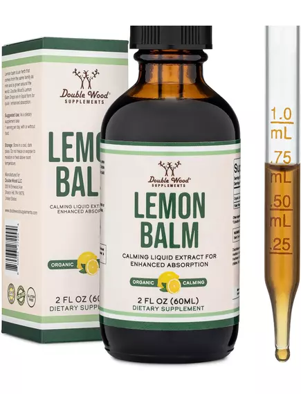 Double Wood Lemon Balm / Меліса органічна без спирту 60 мл, фото 4 в магазине биодобавок nutrido.shop