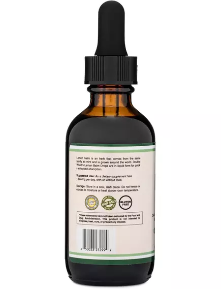 Double Wood Lemon Balm / Меліса органічна без спирту 60 мл, фото 5 в магазине биодобавок nutrido.shop