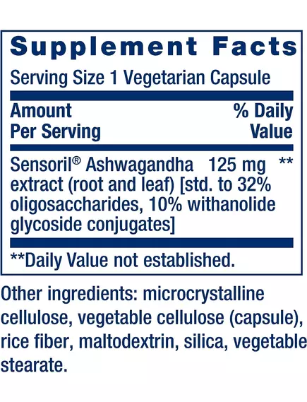 Life Extension Optimized Ashwagandha / Оптимізована Ашваганда 60 капсул, фото 3 від магазину біодобавок nutrido.shop