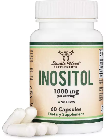 Double Wood Inositol / Мио-инозитол поддержка фертильности у женщин 60 капсул, фото 2 в магазине биодобавок nutrido.shop