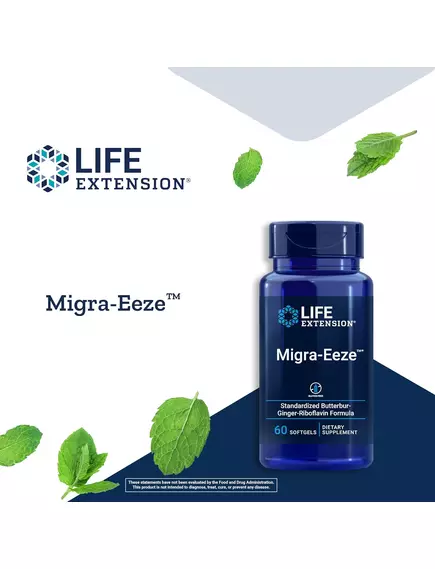 Life Extension Migra-Eeze / Облегчение дискомфорта при мигренях 60 капсул, фото 4 в магазине биодобавок nutrido.shop