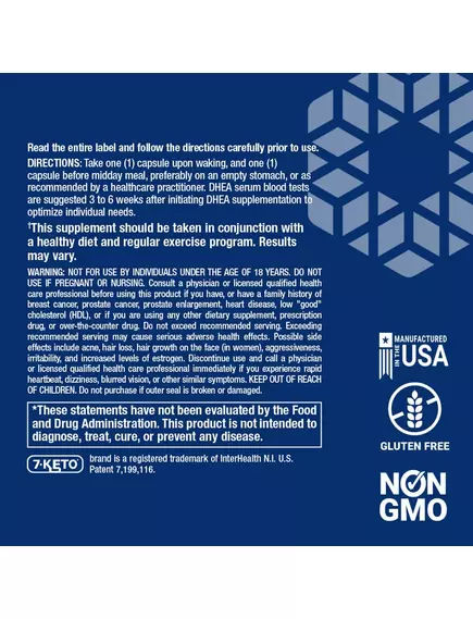 LIFE EXTENSION DHEA COMPLETE / ДГЕА КОМПЛЕКС ДЛЯ МАКСИМАЛЬНОЇ ПІДТРИМКИ 60 КАПСУЛ, фото 3 від магазину біодобавок nutrido.shop