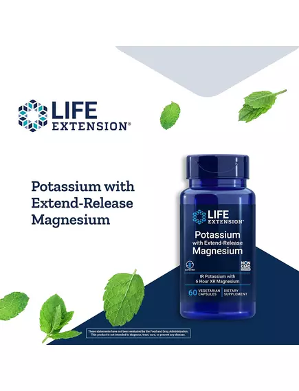 Life Extension Potassium with Extend-Release Magnesium / Калий с пролонгированным магнием 60 капсул, фото 4 в магазине биодобавок nutrido.shop