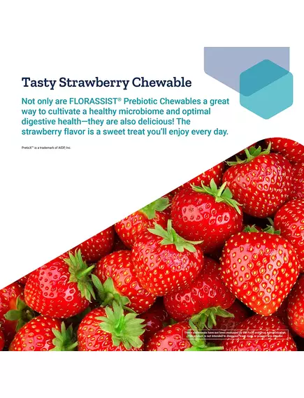 Life Extension Florassist Prebiotic Chewable / Пребиотик жевательный (клубника) 60 таблеток, фото 5 в магазине биодобавок nutrido.shop