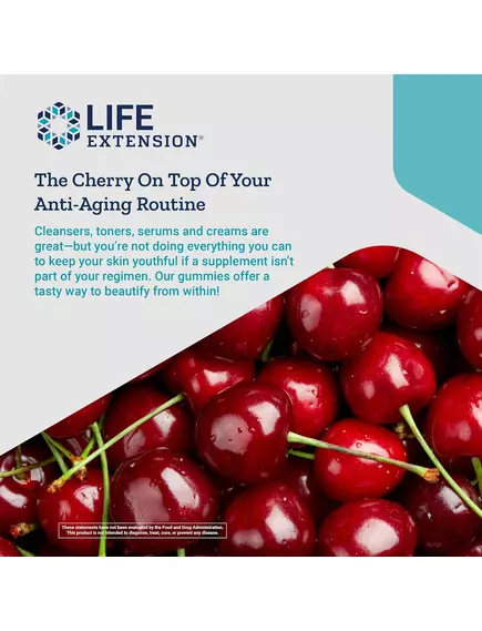 Life Extension Gummy Science Youthful Collagen / Колаген зі смаком вишні 80 жувальних цукерок, фото 5 в магазине биодобавок nutrido.shop