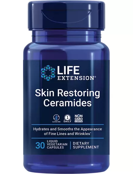 Life Extension Skin Restoring Ceramides / Керамиды для восстановления кожи 30 капсул в магазине биодобавок nutrido.shop