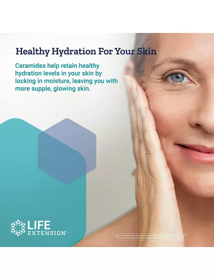 LIFE EXTENSION SKIN RESTORING CERAMIDES / КЕРАМІДИ ДЛЯ ВІДНОВЛЕННЯ ШКІРИ 30 КАПСУЛ, фото 3 від магазину біодобавок nutrido.shop