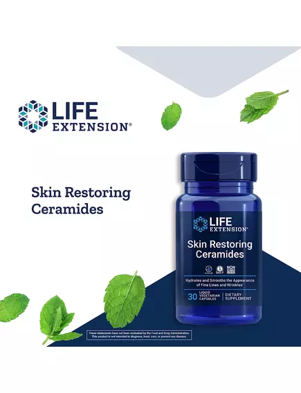 LIFE EXTENSION SKIN RESTORING CERAMIDES / КЕРАМІДИ ДЛЯ ВІДНОВЛЕННЯ ШКІРИ 30 КАПСУЛ, фото 5 від магазину біодобавок nutrido.shop