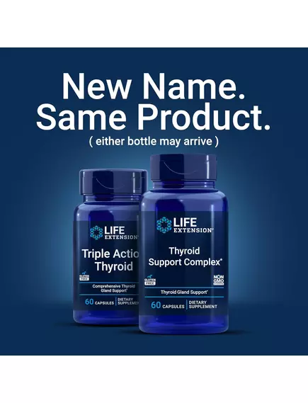 Life Extension Triple Action Thyroid / Поддержка щитовидной железы с ашвагандой 60 капсул, фото 4 в магазине биодобавок nutrido.shop