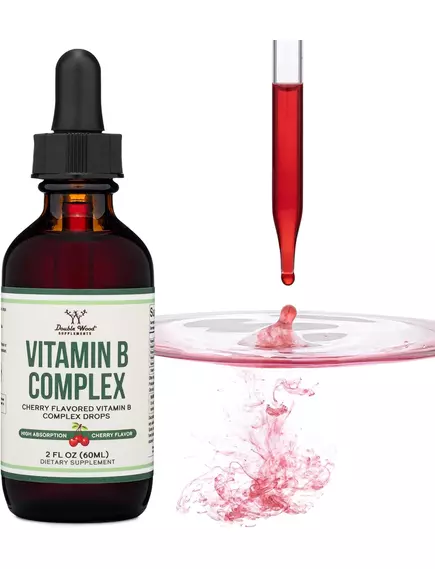 Double Wood Vitamin B Complex / Комплекс вітамінів групи Б смак вишні 60 мл, фото 5 від магазину біодобавок nutrido.shop