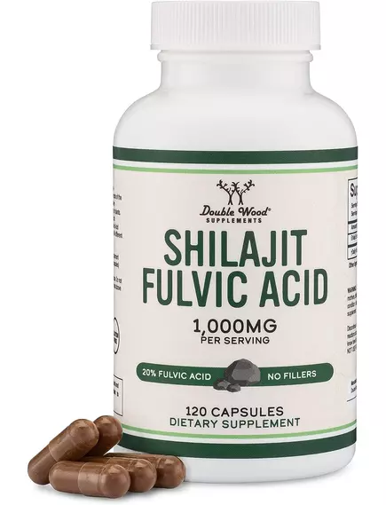 Double Wood Shilajit Resin / Смола мумие - фульвовая кислота и минералы 120 капсул, фото 5 в магазине биодобавок nutrido.shop