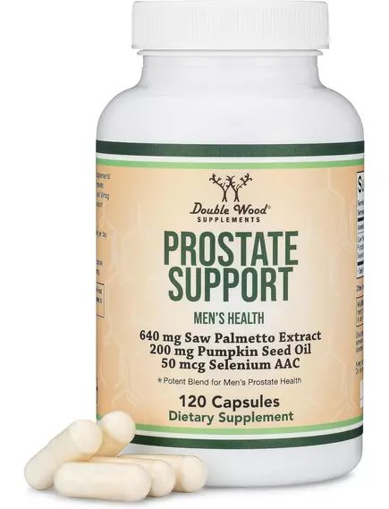 Double Wood Prostate Support Supplement / Підтримка простати з Пальметто 120 капсул, фото 5 в магазине биодобавок nutrido.shop