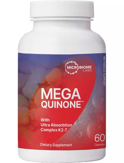 Microbiome Labs MegaQuinone / Вітамін K2 (MK-7) Здоров'я кісток, нервів і серця 60 капсул від магазину біодобавок nutrido.shop