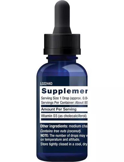 Life Extension Vitamin D3 Liquid / Вітамін Д3 50 mcg (2000 МО) 29,57 мл, фото 2 в магазине биодобавок nutrido.shop