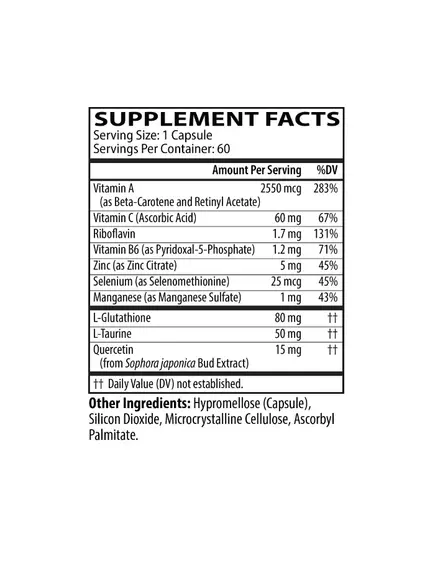 Neurobiologix Detox and Antioxidant support / Детокс і антиоксидантна підтримка 60 капсул, фото 3 від магазину біодобавок nutrido.shop