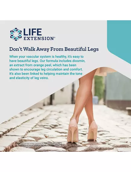 LIFE EXTENSION YOUTHFUL LEGS / ПІДТРИМКА КРОВООБІГУ У ВЕНАХ НІГ 60 КАПСУЛ, фото 6 від магазину біодобавок nutrido.shop